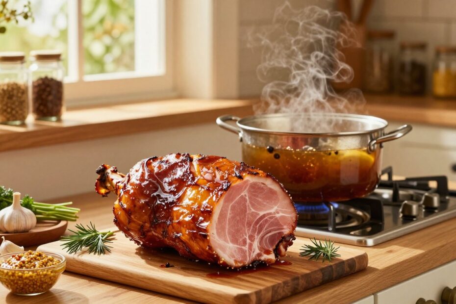Jak ugotować szynkę wędzoną, żeby była soczysta